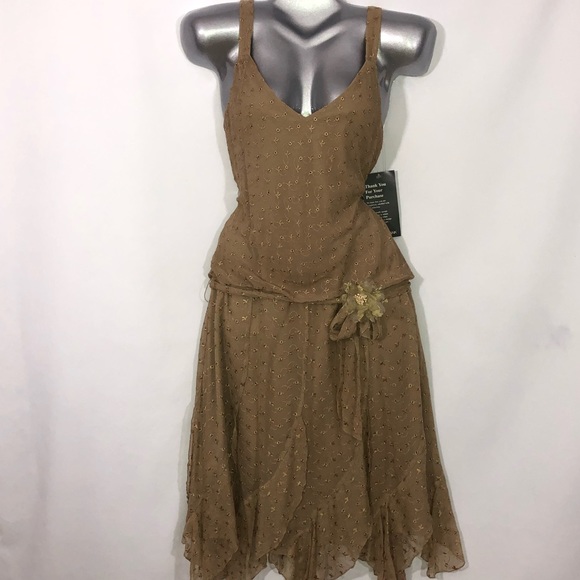 Johnathan Martin Studio Dresses & Skirts - JOHNATHAN MARTIN STUDIO embroidery silk midi dress